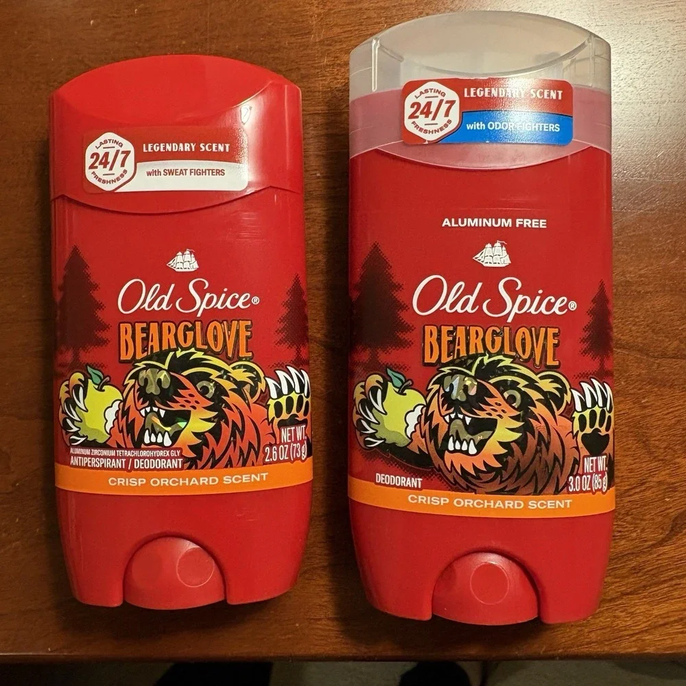 2 Pack OLD SPICE BEARGLOVE DEODORANT Crisp Orchard New 1 Aluminum Free 3oz 1 2.6
